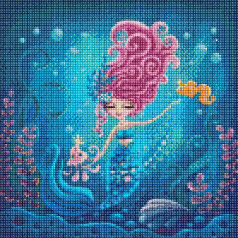 Алмазная мозаика "Русалка" ©Elena Schweitzer AMO7313 40х40 см