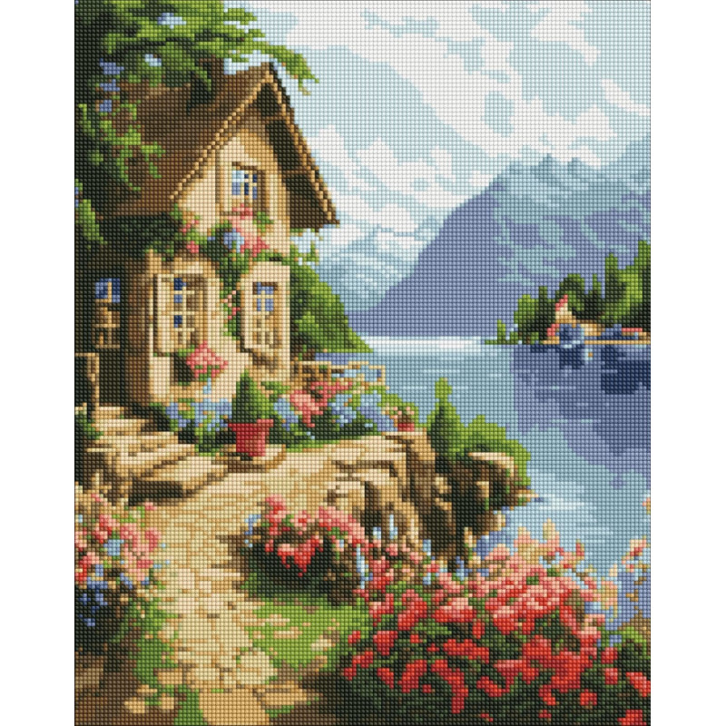 Алмазная мозаика "Домик садовницы" ©art_selena_ua AMO7747 40х50 см