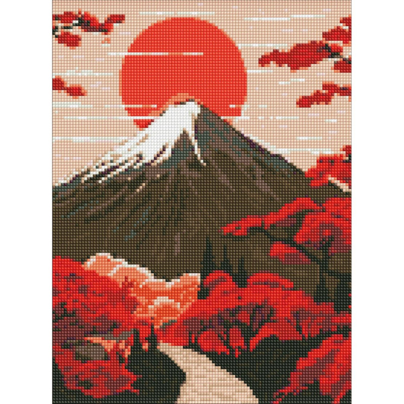 Алмазная мозаика "Гора Фудзи" с голограммными стразами AMO7773 30х40 см Алмазная мозаика "Гора Фудзи" с голограммными стразами AMO7773 30х40 см