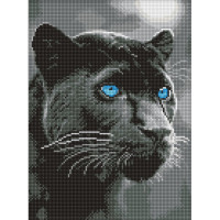 Алмазная мозаика "Взгляд пантеры" ©art_selena_ua AMO8347, 30х40 см