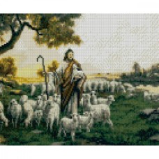 Алмазна мозаїка "Пастир Божий" Strateg HX161 30х40 см