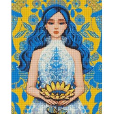 Алмазна мозаїка "Золота квітка" ©mosyakart AMO7472 Ідейка 40х50 см