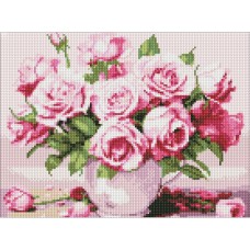 Алмазная мозаика "Розовые розы" AMO7906 30х40 см
