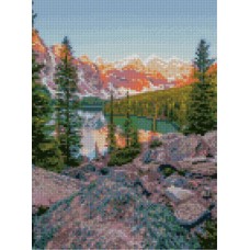 Алмазна мозаїка "Гірський пейзаж" Strateg HX184 30х40 см