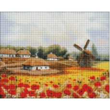 Алмазна мозаїка "Літо на хуторі"  Ідейка AMO7324 40х50 см