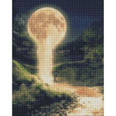Алмазна мозаїка "Місячний водоспад" Ідейка AMO7168 40х50 см