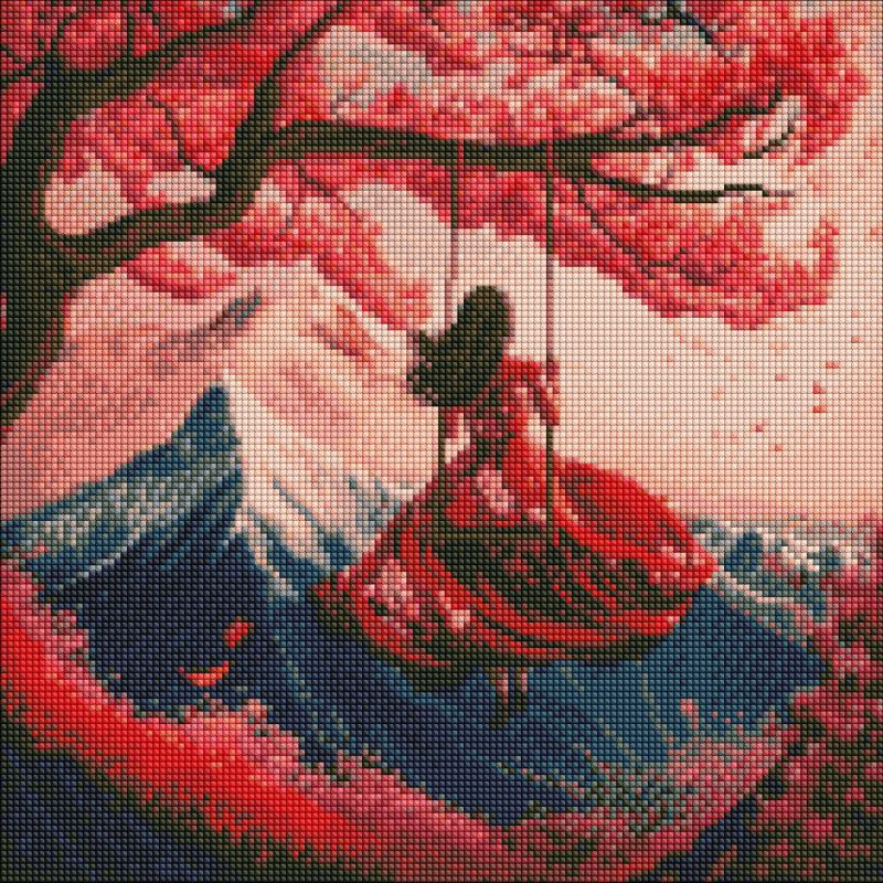 Алмазна мозаїка "Політ на гойдалці" ©art_selena_ua AMO7624 Ідейка 40х40 см