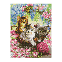 Алмазная мозаика "Игривые котята" EJ1369, 40х30 см Алмазная мозаика "Игривые котята" EJ1369, 40х30 см