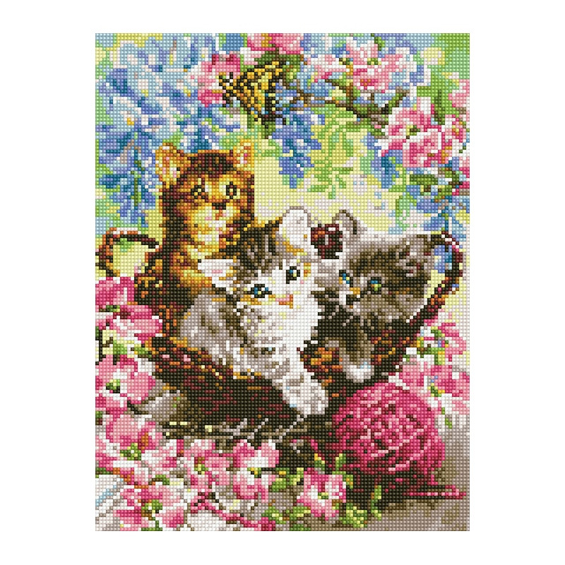 Алмазная мозаика "Игривые котята" EJ1369, 40х30 см Алмазная мозаика "Игривые котята" EJ1369, 40х30 см