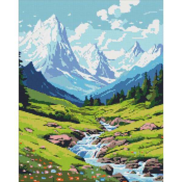 Алмазная мозаика "Лето в горах" AMO7812 40х50см