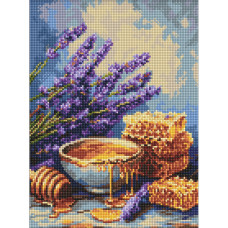 Алмазная мозаика "Лаванда и мед" AMO20412, 30х40 см