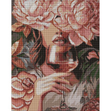 Алмазная мозаика "Портрет элегантности" ©art_selena_ua AMO20114, 40х50 см