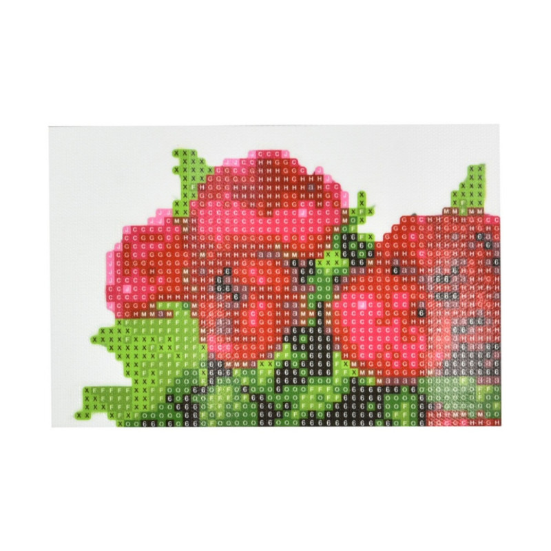 Алмазная мозаика "Красные пионы" YAB14427 10х15 см