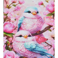 Алмазная мозаика "Розовые крылья" HEG88152 30х40 см