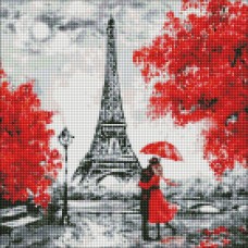 Алмазна мозаїка "Дощовий Париж" Ідейка AMO7186 40х40 см