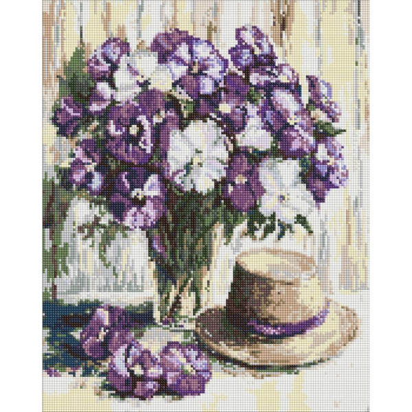 Алмазная мозаика "Цветочный натюрморт" ©art_selena_ua AMO20174, 40х50 см