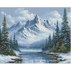 Алмазна мозаїка "Морозне дихання лісу" AMO20012, 40х50 см