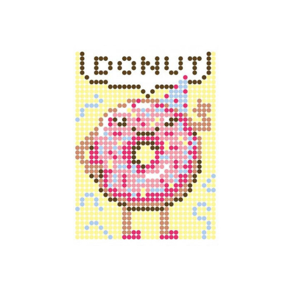 Картина по номерам стикерами в тубусе "Пончик", 1200 стикеров 1869, 33х48 см