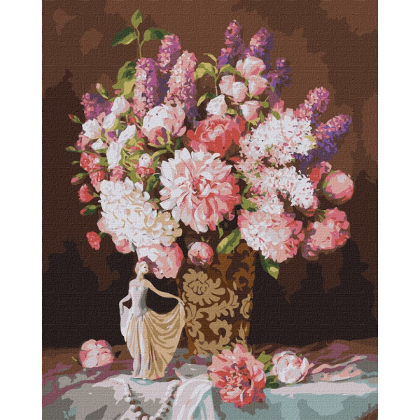 Набор картин по номерам 2 в 1 "Натюрморт со статуэткой балерины" 40х50 KHO3203 и "Маленькие Купидончики" 40х40 KHO4997