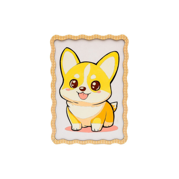 Картина по номерам "Корги" Puz-22941 формат А4 кисточка, краски, крепеж для стены