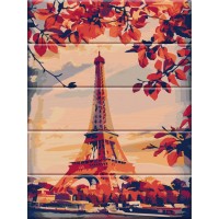 Картина за номерами по дереву "Париж" ASW023 30х40 см