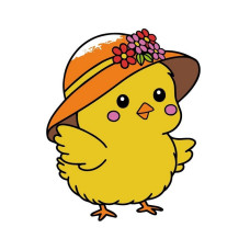 Детская раскраска пальчиковыми красками "Модная цыпа" 15631-AC 25х25 см