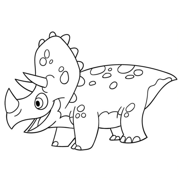 Детская раскраска на холсте "Трицератопсик" 15058-AC 25х30 см