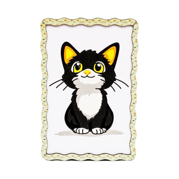 Детский набор для росписи по дереву "Котик-мечтатель" Puz-22977 формат А5