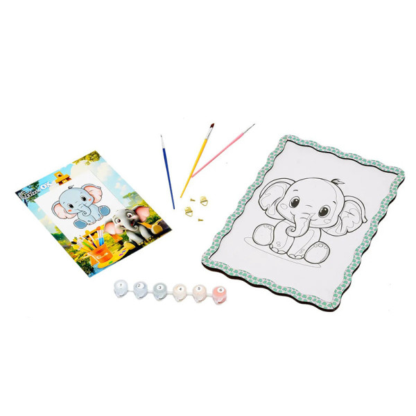 Детский набор для росписи по дереву "Слоник" Puz-22949 формат А4