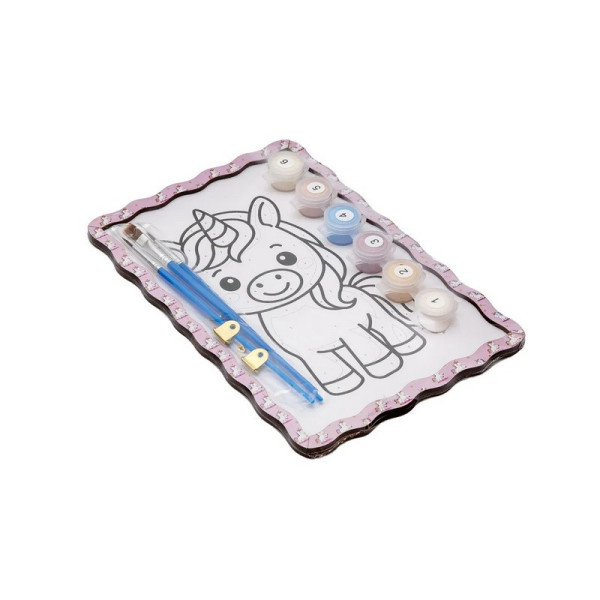 Детский набор для росписи по дереву "Единорог" Puz-22981 формат А5