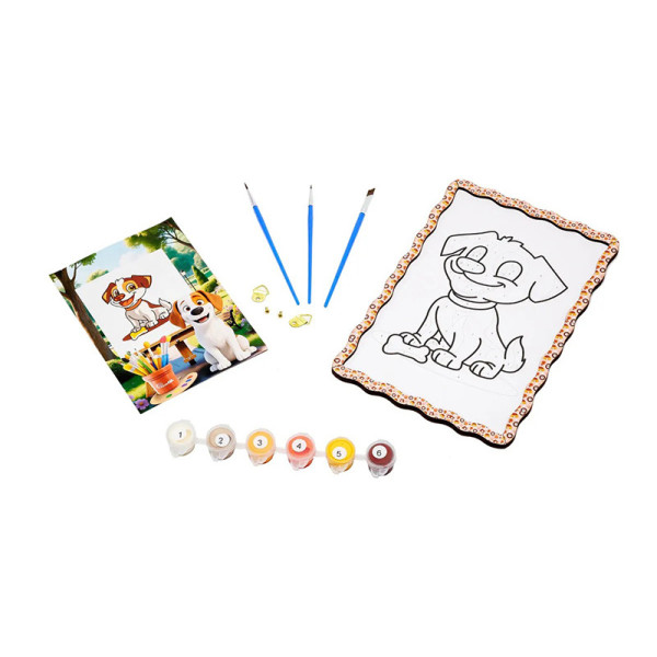 Детский набор для росписи по дереву "Верный друг" Puz-22975 формат А5