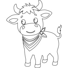 Роспись по холсту "Бычок" 15108-AC 25х30 см