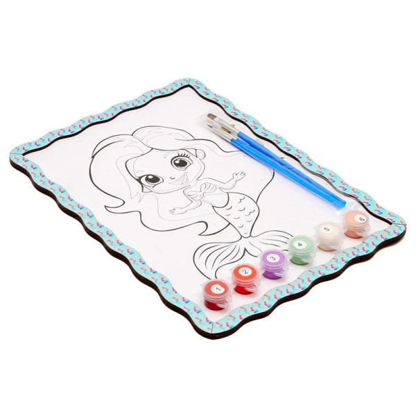 Детский набор для росписи по дереву "Русалка" Puz-22963 формат А4