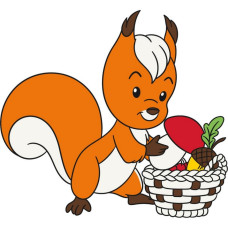 Роспись по холсту "Белочка" 15079-AC 25х30 см