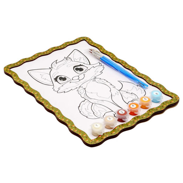 Детский набор для росписи по дереву "Лисичка" Puz-22959 формат А4