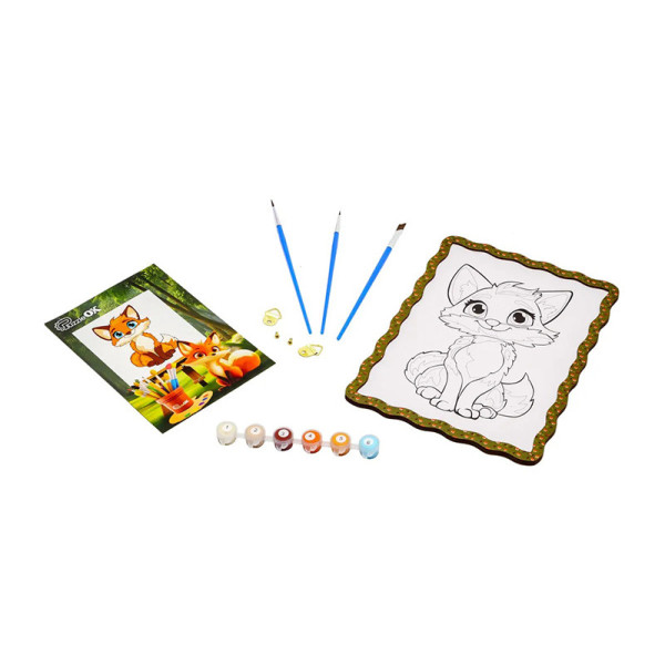 Детский набор для росписи по дереву "Лисичка" Puz-22959 формат А4