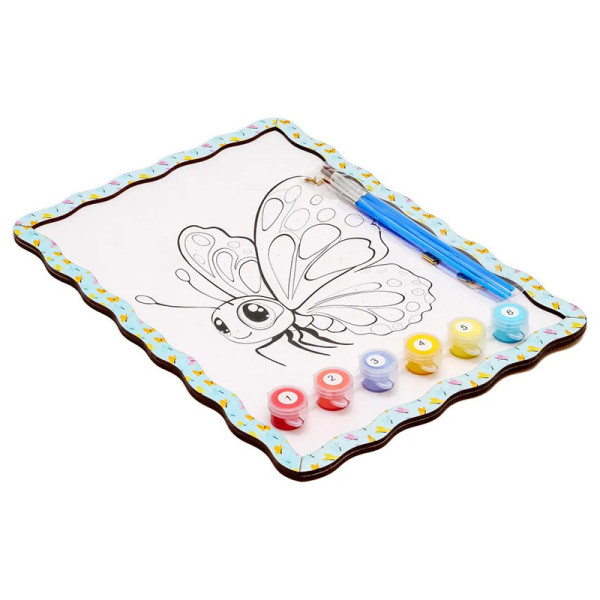 Детский набор для росписи по дереву "Бабочка" Puz-22960 формат А4