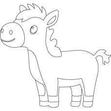 Роспись по холсту "Лошадь" 15107-AC 25х30 см