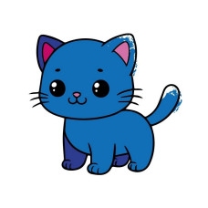 Детская раскраска пальчиковыми красками "Забавный котенок" 15624-AC 25х25 см