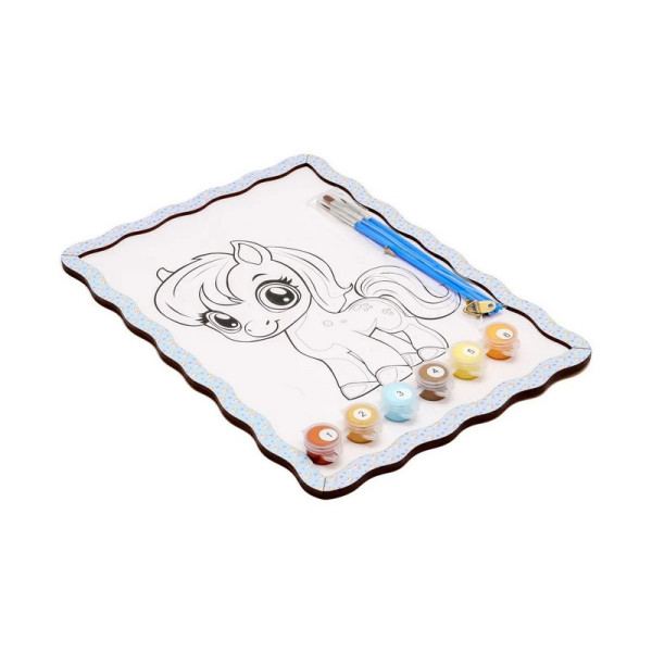 Детский набор для росписи по дереву "Пони" Puz-22961 формат А4