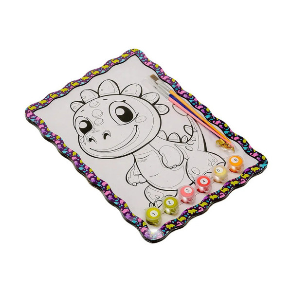 Детский набор для росписи по дереву "Динозаврик" Puz-22946 формат А4