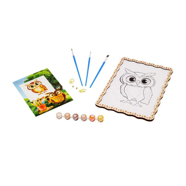 Детский набор для росписи по дереву "Сова" Puz-22964 формат А4