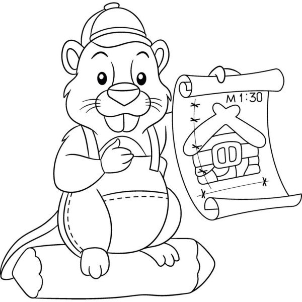 Роспись по холсту "Бобер" 15115-AC 25х30 см