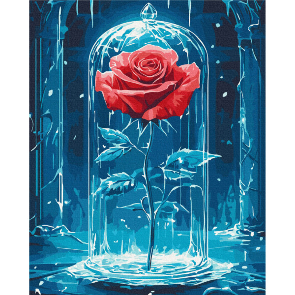 Картина за номерами "Крижана троянда" BS54187, 40х50 см