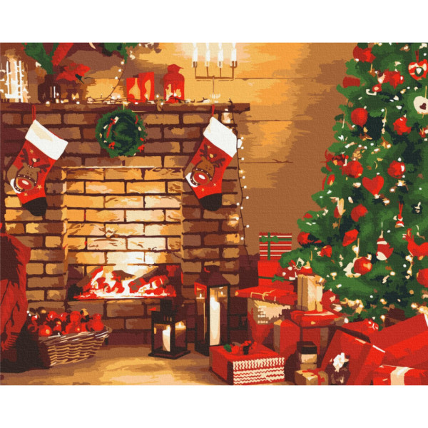 Картина за номерами "Новорічний затишок" BS52748, 40х50 см