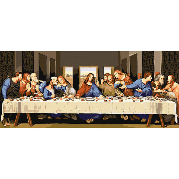 Картина по номерам "Тайная вечеря" KHO8423, 30х70см