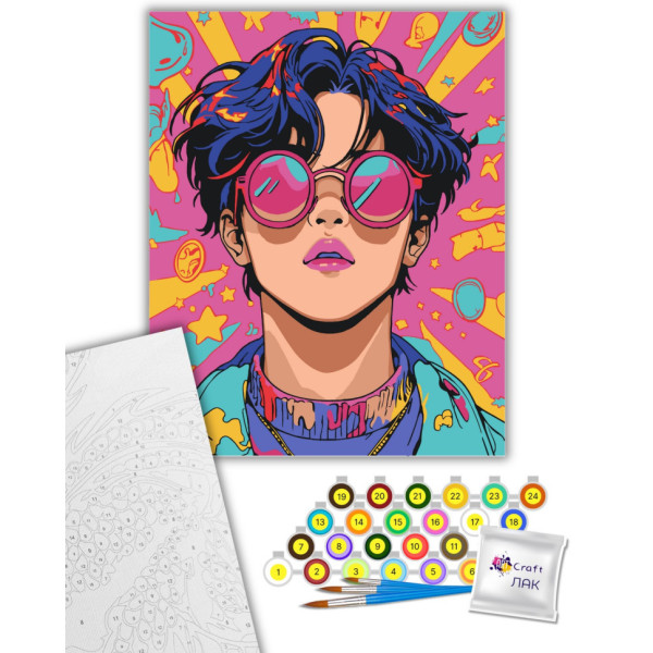 Картина за номерами "Рожеві окуляри" 10162-AC 40х50 см