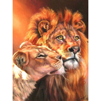 Картина за номерами. Brushme "Левова любов" GX7279, 40х50 см
