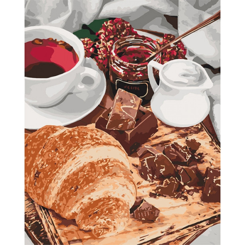 Картина за номерами. "Французький сніданок" KHO5573, 40х50 см