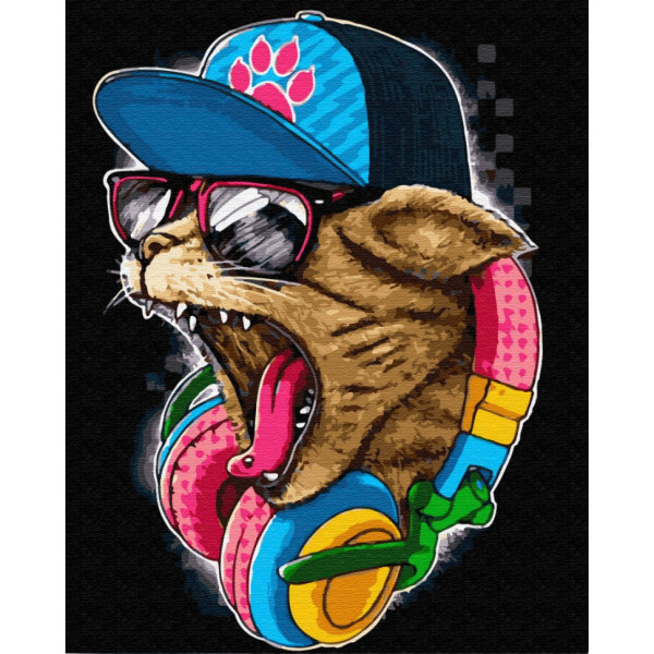 Картина за номерами. Brushme "Kіт БРО" GX34843